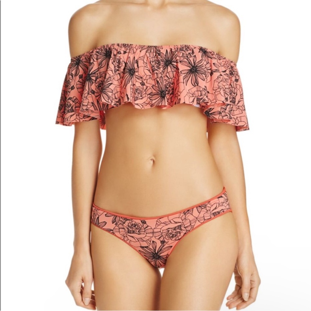 Maaji Boogie Wonderland Ruffle Reversible Bikini Floral Beach Vacation M and L